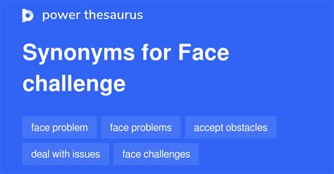 synonym for facing a challenge.